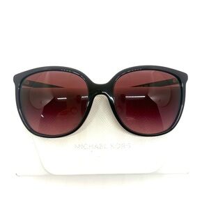 Michael Kors Black Frame Sunglasses with Burgundy Gradient Lenses